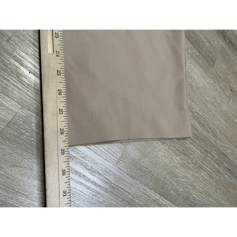 Zara High Waisted Wide Leg Dress Pants Womens Sz S Beige Tan Flat Front Career - Picture 7 of 8